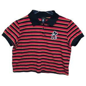 Forever 21 Mickey Mouse Cropped Polo Size Medium